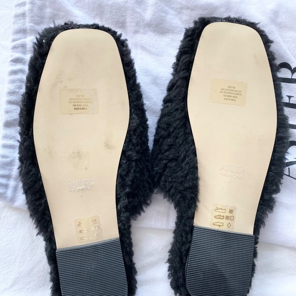 ASTER square toe sherpa slippers - Picture 6 of 7